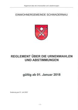 Reglement über die Urnenwahlen. Gültig ab 01.01.2018